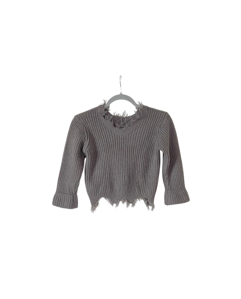 Kids Size 8-10 Years Old Distressed Sweater Shein